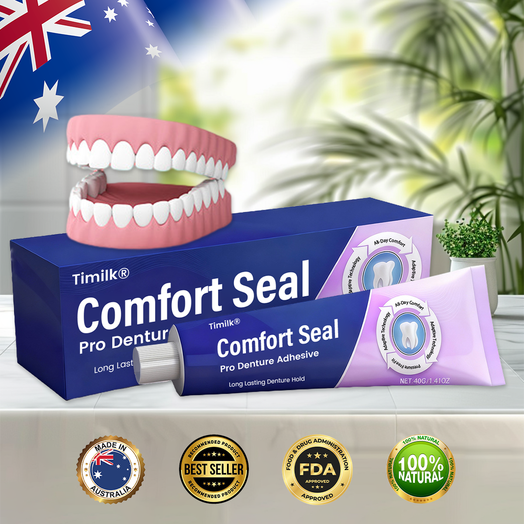 🔥 LIMITED SPECIAL OFFER 🔥 Timilk® Comfort Seal Pro Denture Adhesive🦷💜FDA Certified (Clinically Proven 96-   Hour Lock Hold for   Secure, Comfortable &   Zinc-Free Denture Fit)