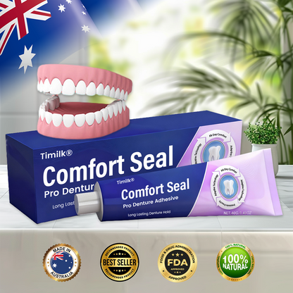🔥 LIMITED SPECIAL OFFER 🔥 Timilk® Comfort Seal Pro Denture Adhesive🦷💜FDA Certified (Clinically Proven 96-   Hour Lock Hold for   Secure, Comfortable &   Zinc-Free Denture Fit)