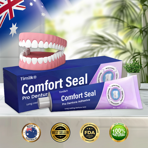 🔥 LIMITED SPECIAL OFFER 🔥 Timilk® Comfort Seal Pro Denture Adhesive🦷💜FDA Certified (Clinically Proven 96-   Hour Lock Hold for   Secure, Comfortable &   Zinc-Free Denture Fit)