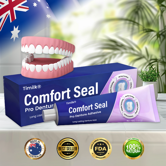 🔥 LIMITED SPECIAL OFFER 🔥 Timilk® Comfort Seal Pro Denture Adhesive🦷💜FDA Certified (Clinically Proven 96-   Hour Lock Hold for   Secure, Comfortable &   Zinc-Free Denture Fit)